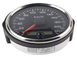 85mm Speedometer LCD Adjustable Waterproof 220KM/H for 12V/24V Car Truck Boat Motor, Stainless Steel V1189-LC-QP-00406
