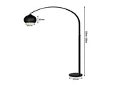 EMITTO Modern LED Floor Lamp Stand Reading Black LI0360-BK