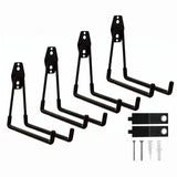 Garage Hooks, 4 Pack 7.7inch Large Square Wall Hooks for Hanging Heavy Duty Ladders, Bikes, Tools V1107-118-13125
