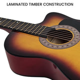 Karrera 38in Pro Cutaway Acoustic Guitar with Carry Bag - Sun Burst CC38-PRO-3TS