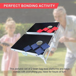 Bean Bag Toss Cornhole Game Set Aluminium Frame Portable Design V63-821073