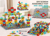 DIY Screw Assembly Building Blocks Set for Kids Ages 3-6 Creative Educational Toy with Wrench and V1341-ZY-8T7NY9HN-490PCS