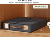 CARLA HOME Bed Sheet Organizer Set of 4 with Handle & Window for Covers, Pillowcases, Blankets, V178-36300