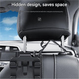 4pcs Multifunctional Car Seat Back Hook and Phone Holder - ABS Material, 4-Hook Design, Space Saving V888-ELOSUNG56060-3