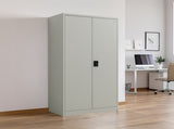 Two-Door Metal Cabinet Shelf Storage for Home Office Gym V63-844331