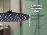 200mm Shower Head Round 304SS Electroplated Matte Black Finish V63-826381