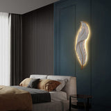 2Pack Modern Feather Wall Sconce LED Decorative Wall Light with Artistic 3D Feather Design & Soft V1107-CS-JNWZTBFS18