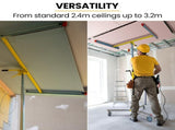 UNIMAC Drywall & Panel Lifter, 1200 x 3600 68kg Max Gyprock Sheet, Galvanised, No-mark Locking V219-TOLDWLUM310A