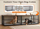 i.Pet Extra Large Dog Crate Furniture 107cm Dog Cage Puppy Pet Wooden Black PET-DOGCAGE-WD-107-BK