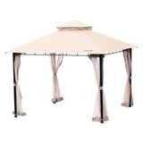 Patio Gazebo for 6-8 Person, 3.05 x 3.05 m Backyard Gazebo, with Mosquito Netting, Metal Frame, and V952-TYLTZZ10X10FTV427V0