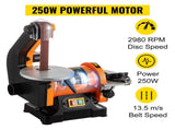 Belt Sander 300W Grinder Sander 1 x 30 Inch Electric Belt & Disc Sander 2950 RPM Variable Speed V952-300WSGJ0000000001V3
