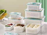 Refrigerator Fresh Keeping Box Food Storage Container with Leak Proof Lock Cover - Multi Layer V1366-AZ2-W-11989