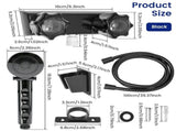 RV Shower Faucet Set with Handheld Showerhead and Hose, 4 Inch Metal Fixture for Camper Trailer, V1189-LC-LY-00125