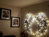 1 Pair Angel Wings Metal Mural Wall Sculpture Decor for Living Room V1294-YM0626-230419GW01-8
