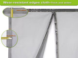 Magnetic Screen Door Self Closing, 78 x 84 inch, Grey Upgraded Polyester Thicken Mesh Mosquito Net V1259-DP01-F-70