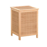 Artiss Laundry Hamper Bathroom Storage Cabinet Wooden Organiser Bag Clothes DRESS-D-BATH-55-WD