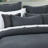 Bianca Hallston Charcoal Pre-Washed Cotton Quilt Cover Set King V442-BCA-QUILTCS-HALLSTON-CHARCOAL-KI