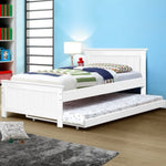 Artiss Bed Frame King Single Size Wooden Trundle Daybed White ELVIS WBED-D-03KS-107-AB