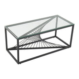 Eleganza Glass Enclave Coffee Table V264-TAB-728S-BLK-NA-1