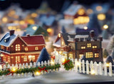 2Pcs Christmas Village Decorative Fences Garden Accessories, Christmas Decorative Picket Fence with V1192-AZ-W-18023