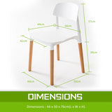 2X Retro Belloch Stackable Dining Cafe Chair WHITE V274-FT-J919-WH2