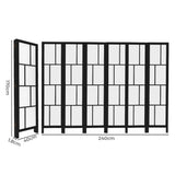 Levede 6 Panel Room Divider 170cm Freestanding Screen RD3004-6-BK