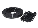 L Shaped Grass Stone Isolation Belt Landscape Edging for Garden 5cm*5cm*10m Black V1294-YM0901-3111240134315