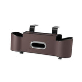 Brown Multifunctional Car Seat Back Organizer - Nappa Leather Tissue Box Holder with Cup V888-ELOSUNG56213-3