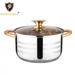 Kaisa Villa 5.8 Litre Casserole Pot Stainless Steel Induction Cooking Stock Stew V563-KV-1024