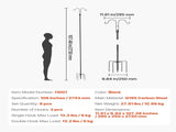 Double Shepherds for Outdoor, 8 Pack 2730 mm Heavy Duty Bird Feeder Pole, 19 mm Thick Garden V952-WNGJSMYRGG10OUELN001V0