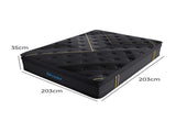 Dreamz Spring Mattress Bamboo Euro Top Super King 35cm MS1019-SK-AU