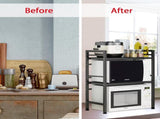 CARLA HOME 3-Tier Microwave Oven Rack with Adjustable Metal Kitchen Shelf Stand for Countertop LSB-36248