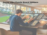 Social Hike Puzzle Board 1500 pcs - Felt Tilting Portable Cover Drawers Grey V238-SUPDZ-41206029189200