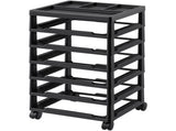 Scrapbook Rolling Storage Cart, 6-Tier Large Capacity with Organizer Top, Black Frame with 4 V952-JTZCCHTZ6CJT39QSVV0