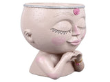 Face Planter Pot Resin Love Style Lady Head Succulent Planter Women Face Flower Pot with Drainage V1294-YM0706-3111230240211