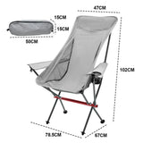 Ultra-Light 1.5KG Portable Folding Rock Camping Chair No Tools Setup 150kg Capacity Heat-Resistant V985-MOONCHAIR
