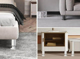 4 Pcs Foot of Bed Black, Sofa Foot, Armoire of Sommier of Bed Liaison MeTal ReGlables in MeTal V1237-MS-626-405