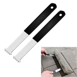 2 set Heavy Duty Paver Puller Tool - Dual Joint Scraper with Micro Teeth & Non-Slip Grip for Brick V1192-AZ-W-5237
