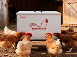Automatic Chicken Feeder, 38.56 kg Capacity, 6 Feeding Ports No-Waste Poultry Feeder with Built-In V952-JQWLQ85LBS6KPAOVX001V0