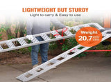 Aluminum Ramps, 1250lbs, Straight Ramp with Treads and Load Straps, Portable Loading Ramp for V952-ZZZ1250781222PF5MV0