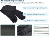 Black 600D Marine Grade Bimini Top Boot Cover, UVResistant Waterproof Oxford Storage Bag for 34 V1188-MS-901-003-3
