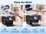 Devanti 20kg/24hr Ice Maker Snowflake Shaved Ice Slushie Maker Black IM-ZB-FLA-20-BK