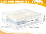 6 Pack Clear Vinyl Zippered Storage Bags for Clothes Sweaters Comforters Blankets Bedding, Durable V1237-ZY00B0DP21TT57