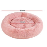 i.Pet Pet Bed Dog Cat 110cm Calming Extra Large Soft Plush Pink PET-BED-D110-PK