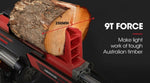 Baumr-AG 9 Ton Electric Log Splitter 9T Wood Cutter Hydraulic Fire Wood Block Axe Small Machine V219-LGSELEBMRA3M2