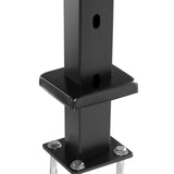 VEVOR Cable Railing Post, 42" x 1" x 2" Steel Angled Hole Stair Railing Post, 12 Pre-Drilled Holes, V952-1JZLGZHS1067HNEKBV0