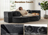 Artiss 2 in 1 Convertible Compressed Sofa Bed, Folding Boneless Sofabed for Living Room ,Comfort SBED-M-FLD04-2S-GY