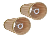 2PCS Fabric Lampshade Simple Lamp Shade for E14 Screw Candlestick Lamp Table Light Chandelier Gold V1294-YM0710-3119210206211