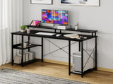 Levede Gaming Desk Computer Table Monitor Shelf 140cm DH1063-BK-AU