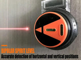 Multifunctional Laser Level with Dust Collection for Drilling, 360&deg Adjustable Suction Mount Base, V1341-ZY-HMQ8PAAW-BLACK